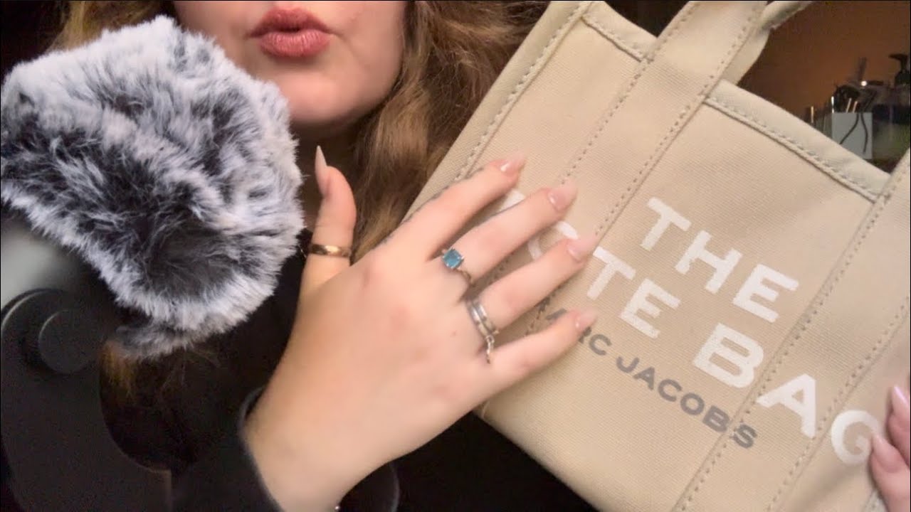 ASMR Handbag collection Pt 2 ✨ Lots of leather tapping, scratching, chain and fabric sounds 