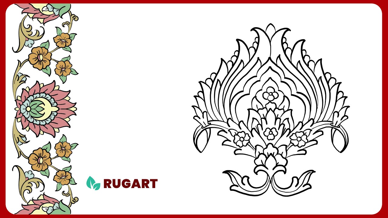How To Draw Carpet Motifs Step By Step 🎨 Drawing and Coloring Tutorial
