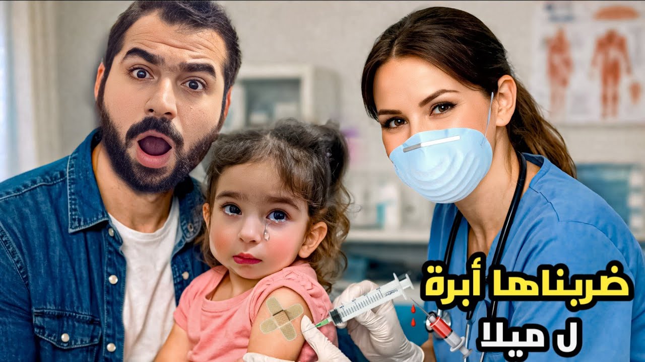 ضربناها ابرة ل ميلا💉 ياحرام شو صار فيها😱#رموش #فاميلي #ميلا 