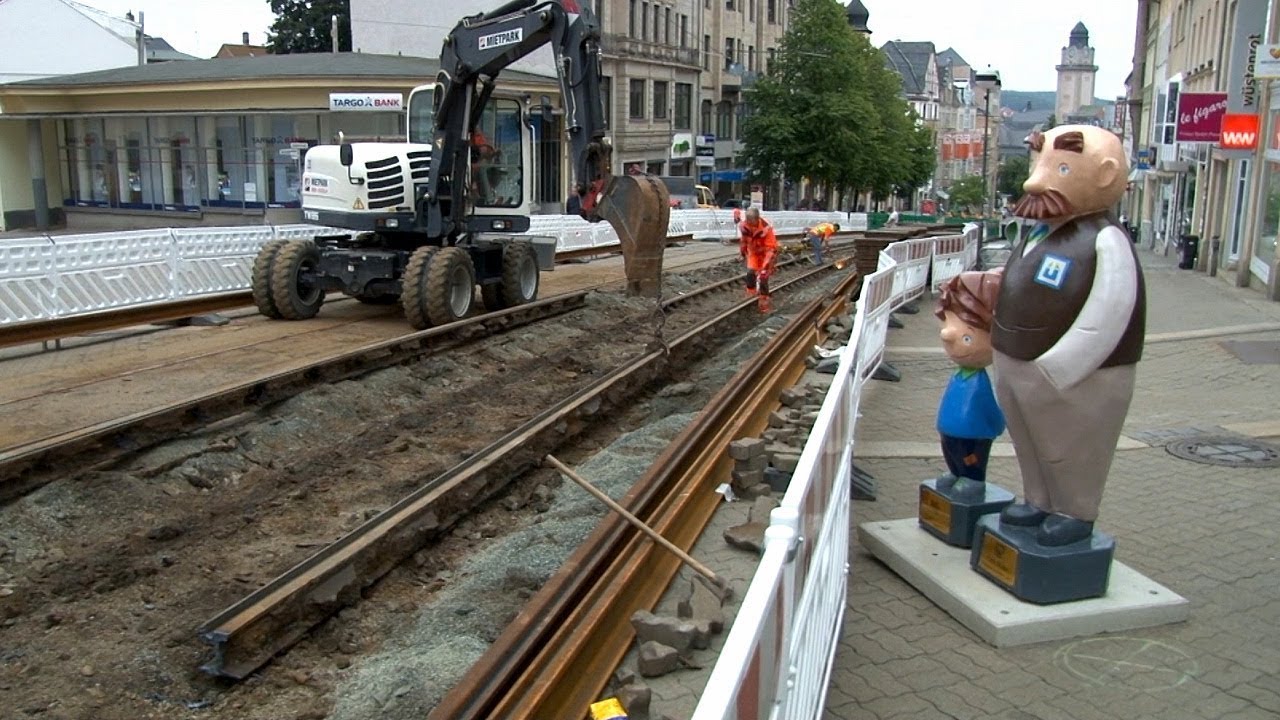 Plauen – Bahnhofstraße wegen Gleisbauarbeiten gesperrt