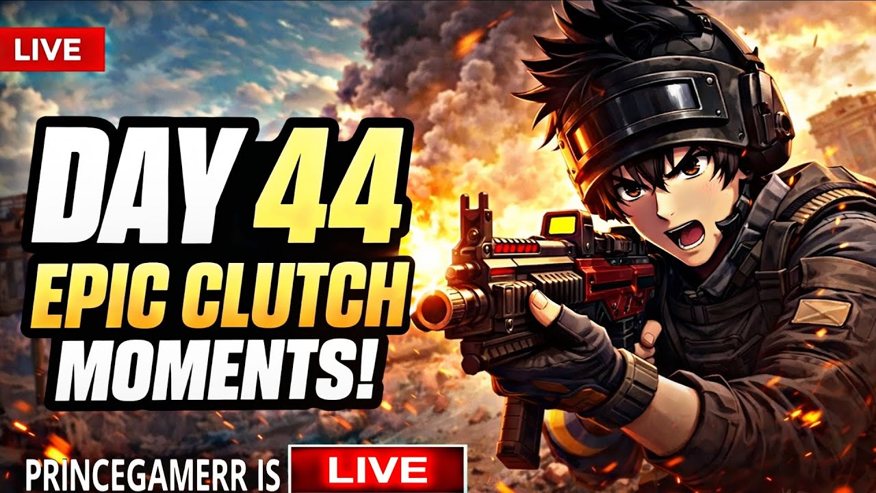 BGMI Day 44 Live | Epic Wins & Intense Gameplay | Battlegrounds Mobile India Live Stream