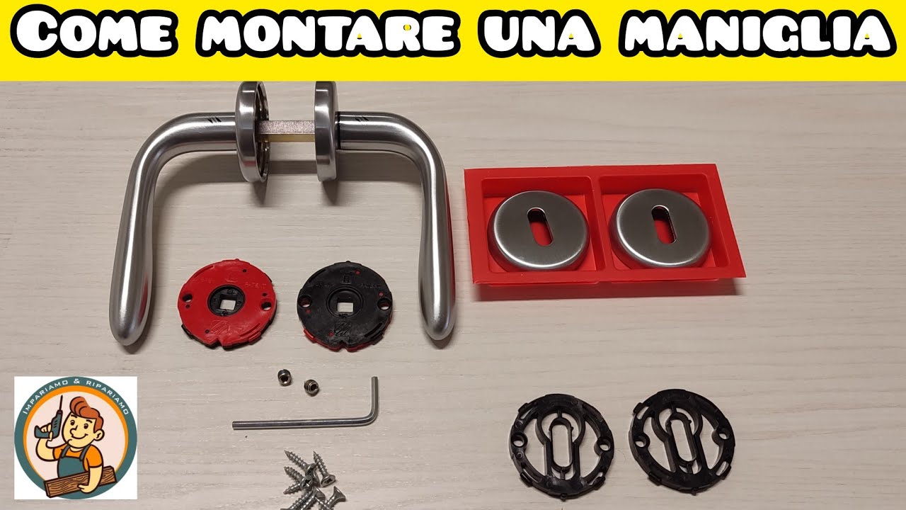 Montaggio maniglia su una porta interna 