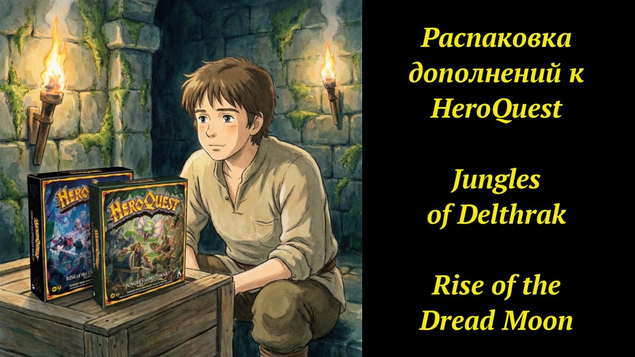 Распаковка дополнений к HeroQuest, а так же 3д компонентов к базе.