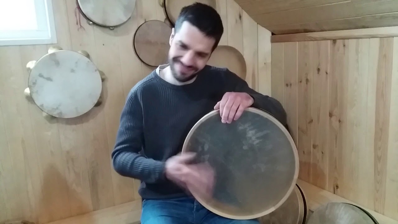 Bęben ramowy wykonany przez Jacka Żelazka, gra Peter Somos / Peter Somos on Jacek Żelazek