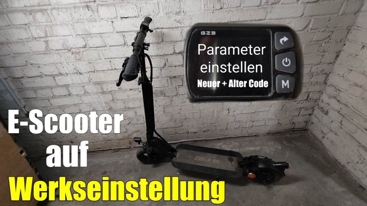 E-Scooter auf Werkseinstellung 🔧 Display Parameter einstellen / Blus Stalker XT950 / Telefunken 950s