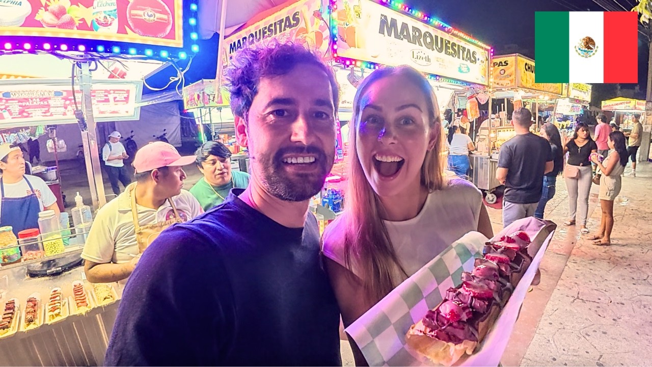 PROBANDO COMIDA CALLEJERA EN MÉXICO 🇲🇽 CANCÚN
