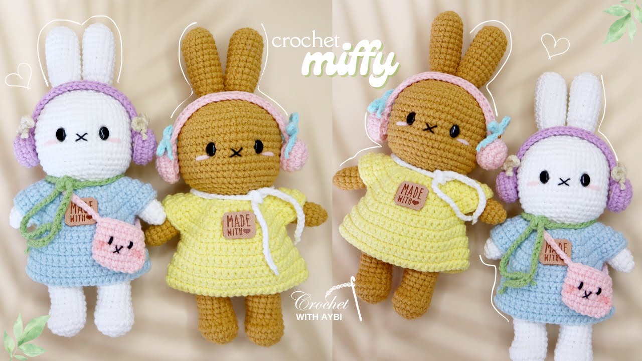 Miffy Crochet Part 2 | 🇺🇲🇪🇦 Sub | Free Amigurumi Pattern & Tutorial | How To Crochet Miffy #crochet