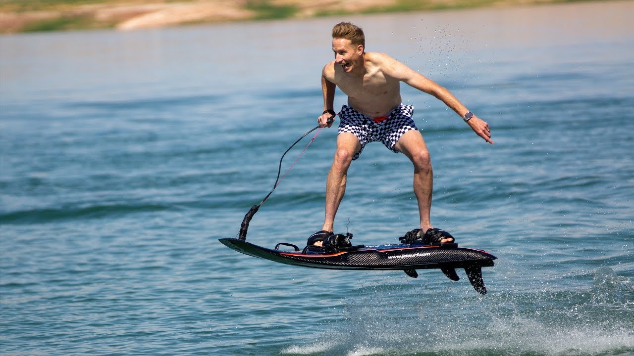 Exploring Lake Powell on Jetsurf at higher water levels.
