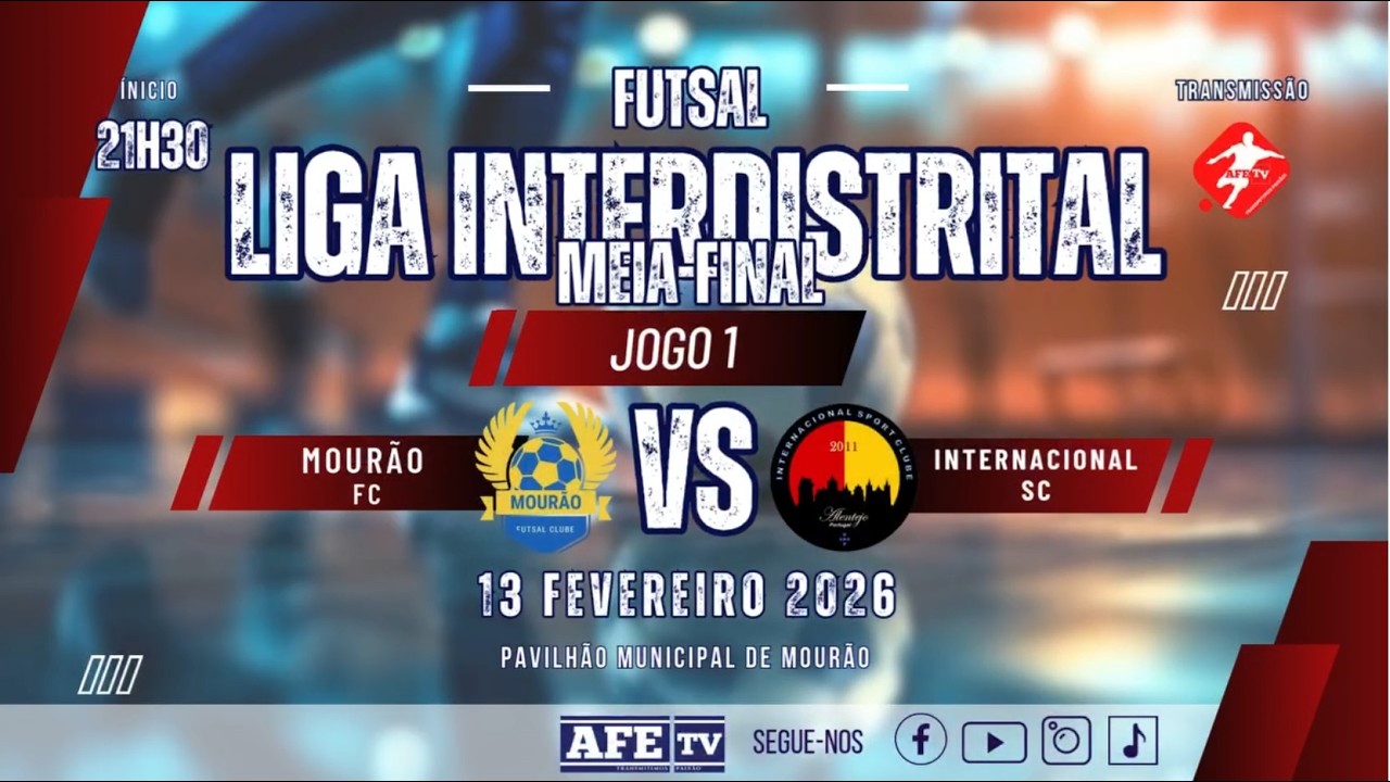 MOURÃO FC - INTERNACIONAL SC, NA AFE TV