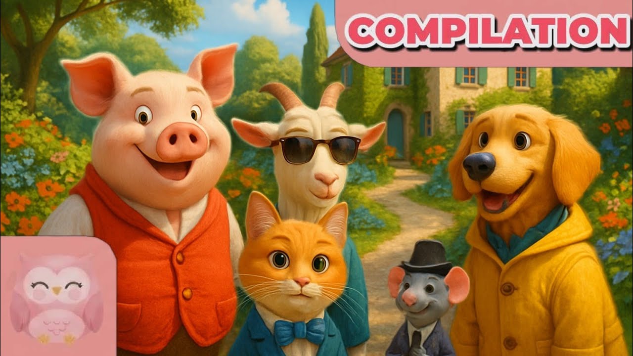 🎷 COMPILATION : LES FAMILLES ANIMAUX 🐱 - Comptines et chansons amusantes et éducatives pour enfants