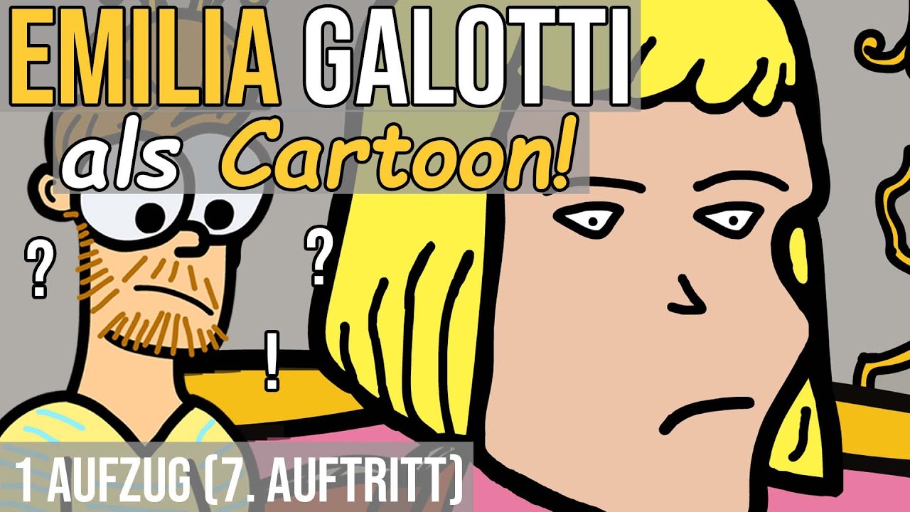 Der Prinz ist ein Stalker! 👀 Emilia Galotti (Lessing) als Cartoon: 1. Aufzug 7. Auftritt