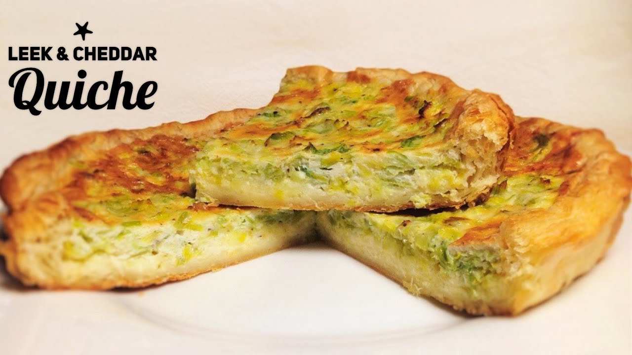 Easy Leek and Cheddar Quiche Recipe - puff pastry or shortcrust
