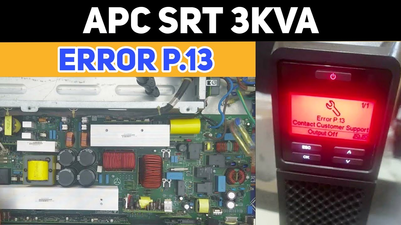APC SRT 3KVA P.13 Inverter fault repaired
