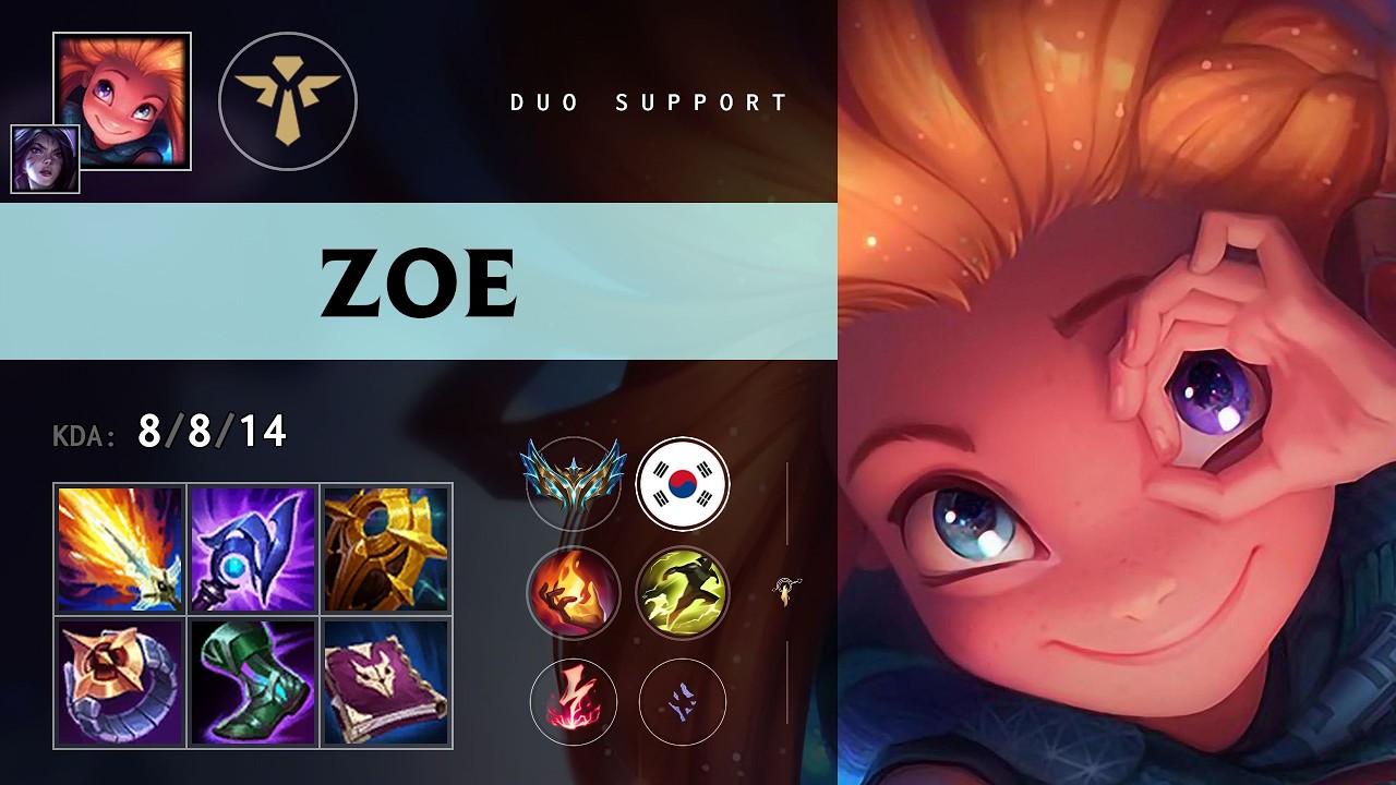 Zoe Support vs Shen (JDG Vampire) - KR Challenger Patch 26.13