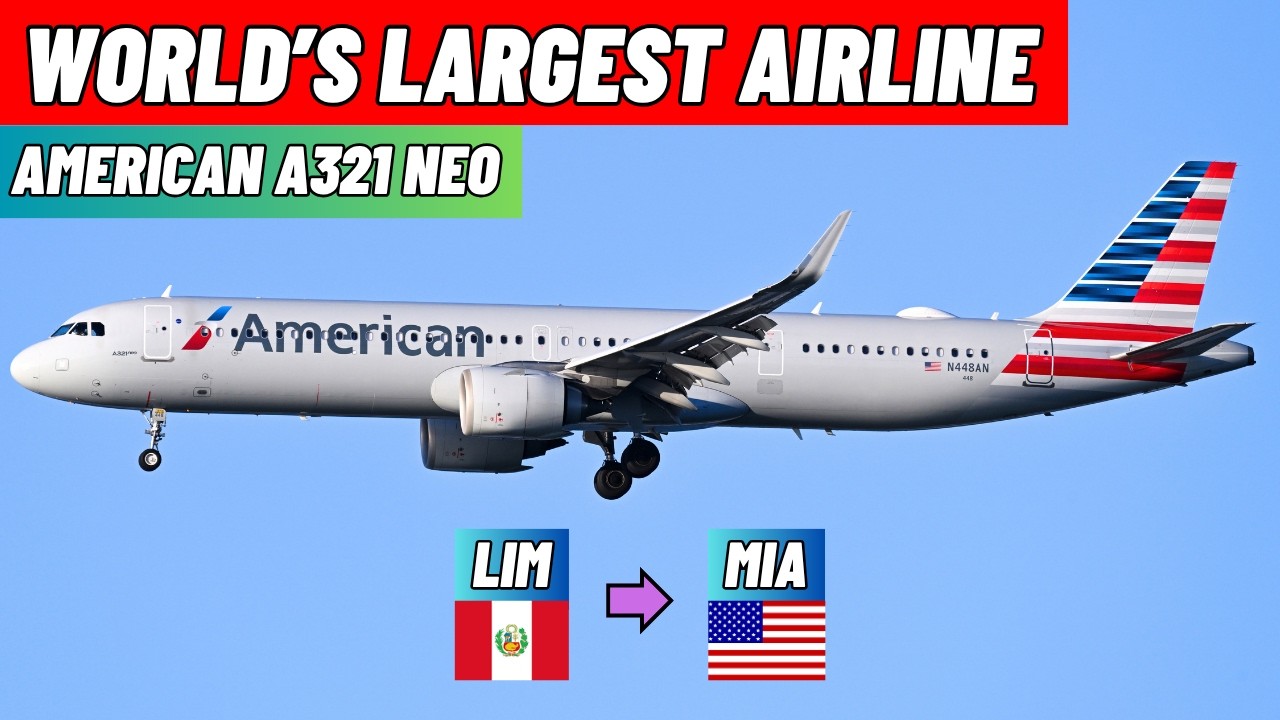 Обзор эконом-класса AMERICAN AIRLINES на A321 NEO ✈️ Ночной рейс из Лимы в Майами