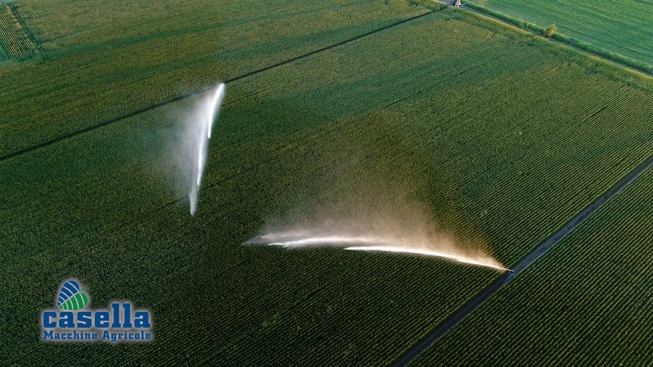 Casella Hose reels sprinkler Irrigation - corn - Irrigazione mais con irrigatore Casella