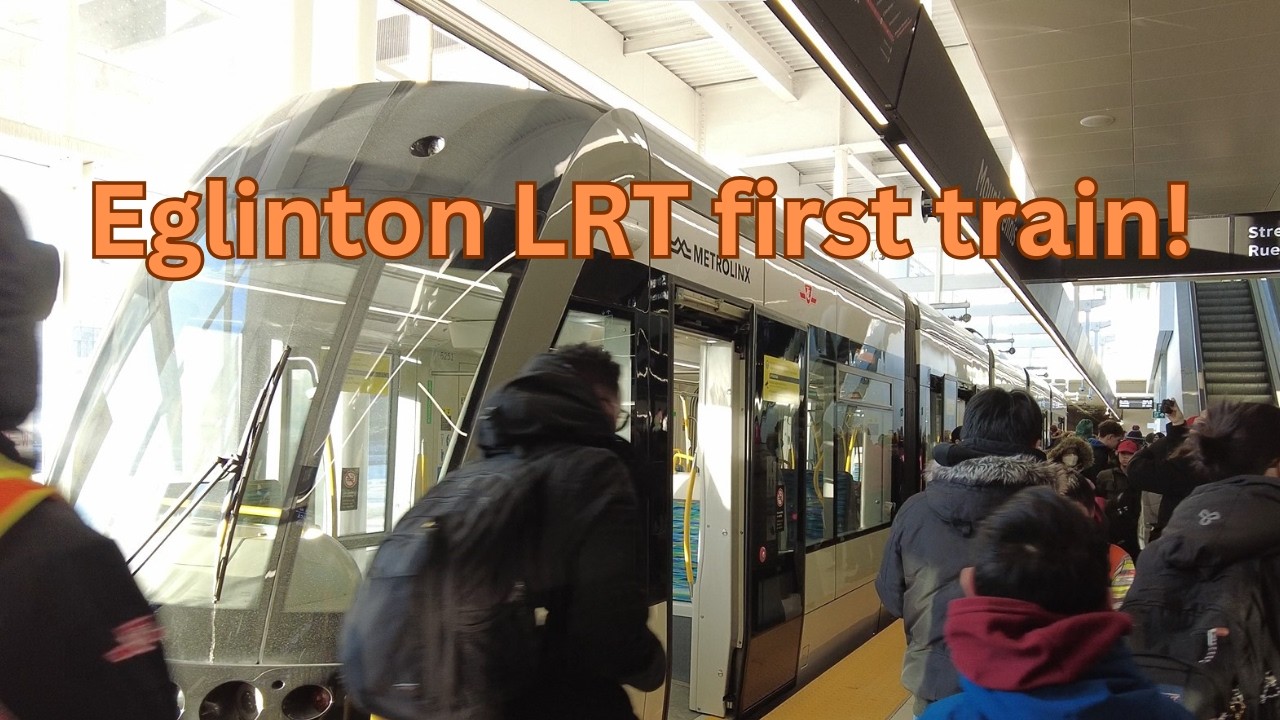 Toronto. Riding the very first Eglinton Crosstown train!