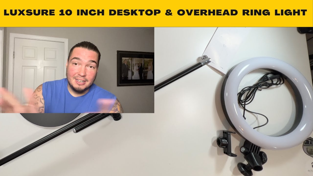 LUXSURE Desktop & Overhead Ring Light Review!