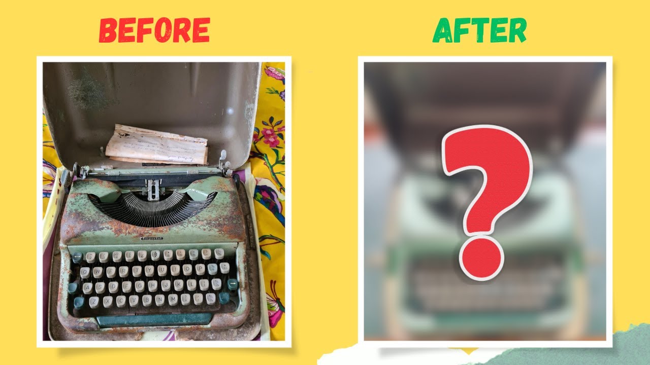 Rusty Imperial typewriter restoration, transformation & repair 🙀