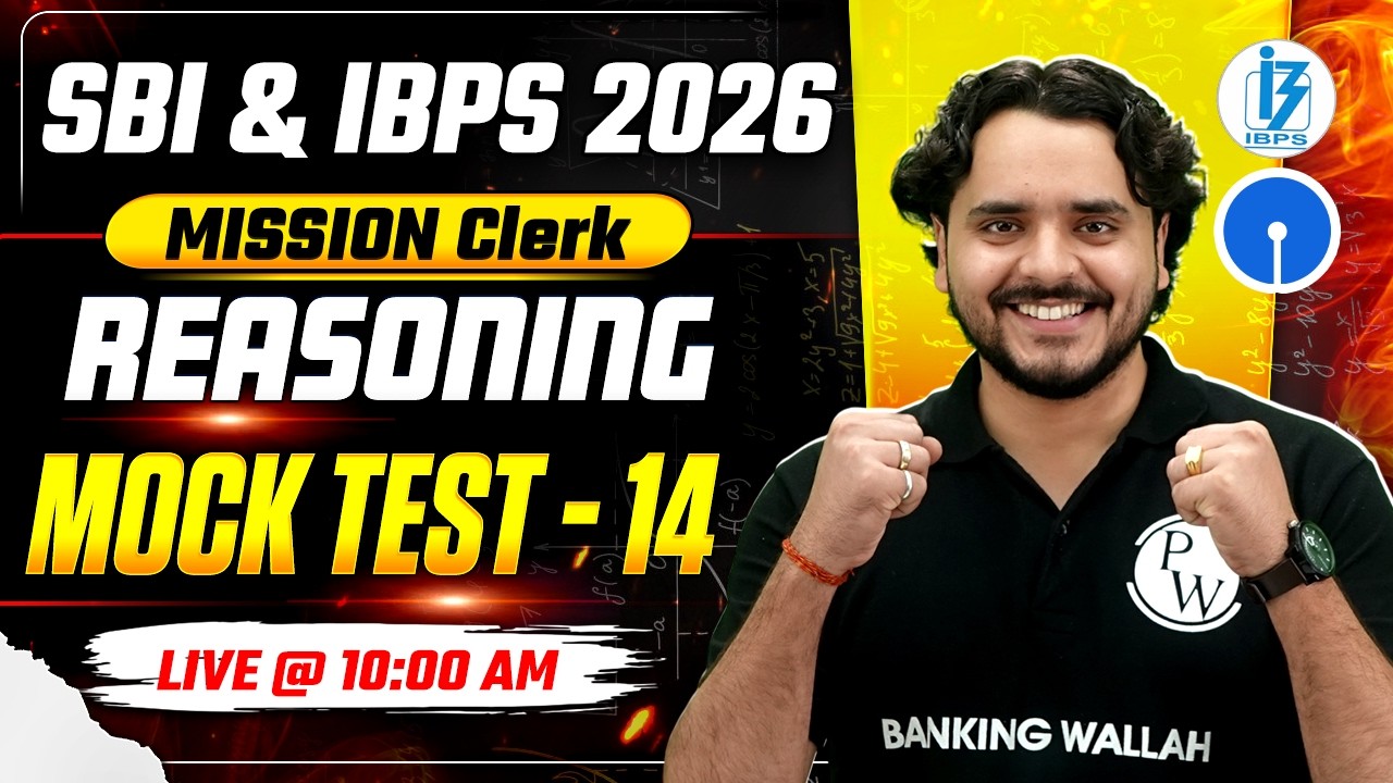 SBI / IBPS Clerk 2026 | Reasoning Mock Test -14 | Reasoning for Banking Exam | by Vidhu Sir