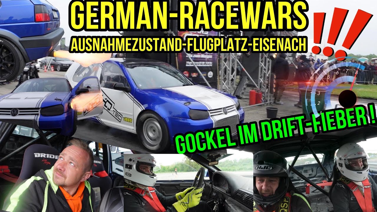 Turbo-Gockel - GERMAN RACEWARS - AUSNAHMEZUSTAND-FLUGPLATZ-EISENACH - GOCKEL IM DRIFTFIEBER !!
