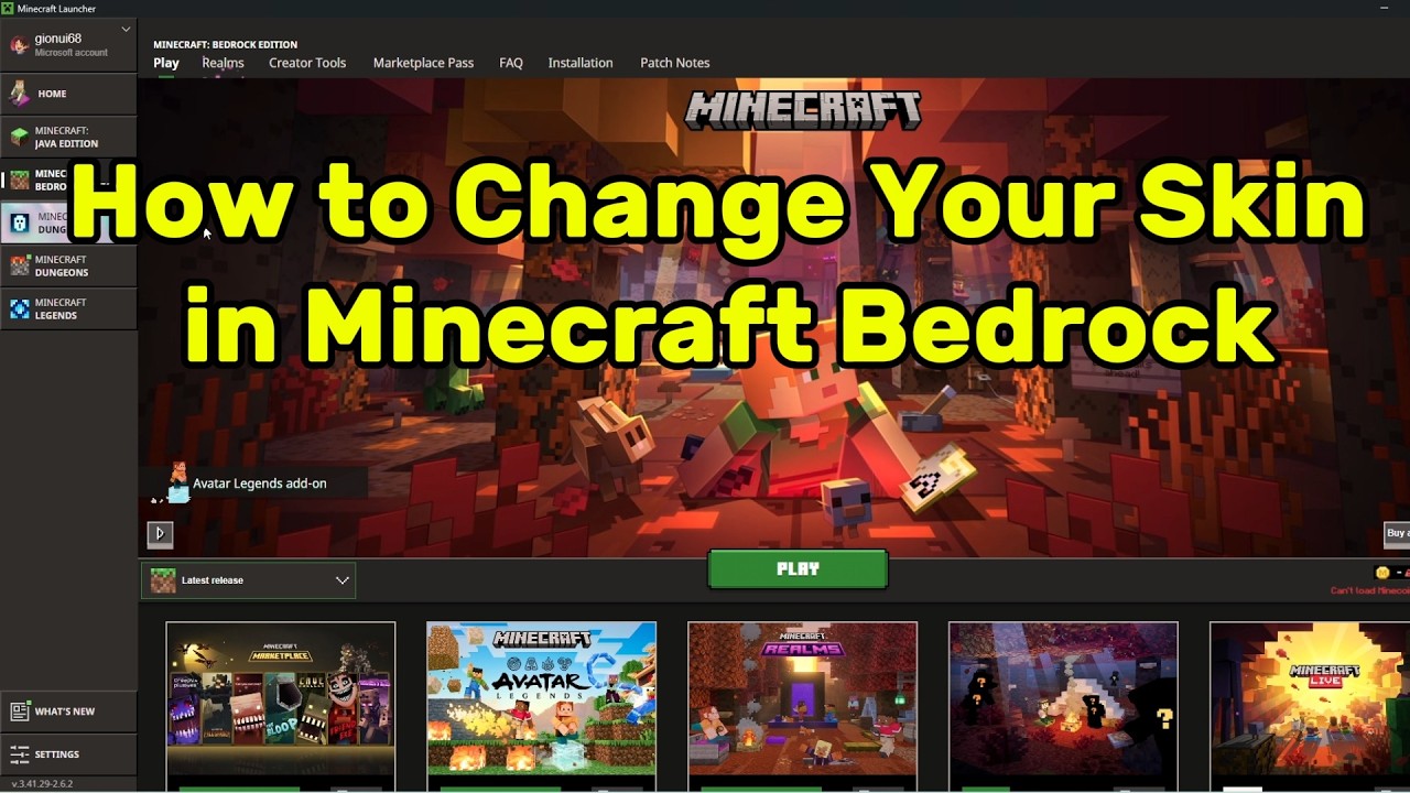 How to Change Skin in Minecraft Bedrock | mctoolbox.net