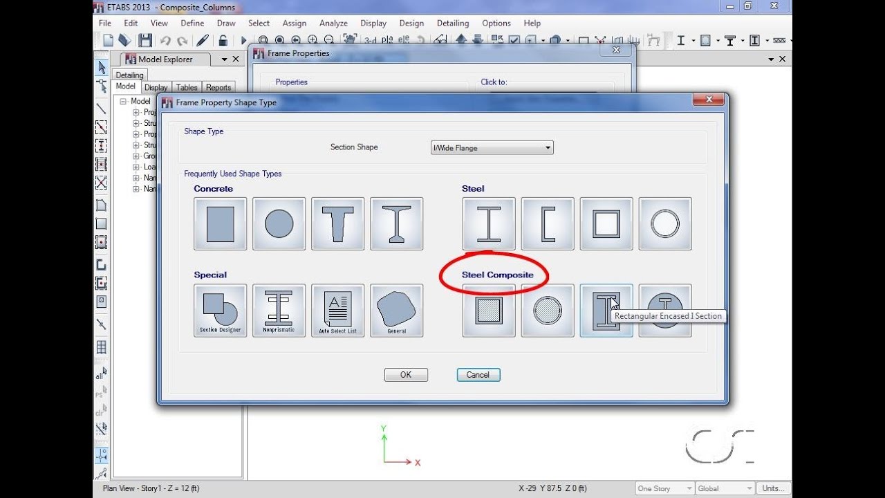 ETABS - 07 Composite Columns: Watch & Learn