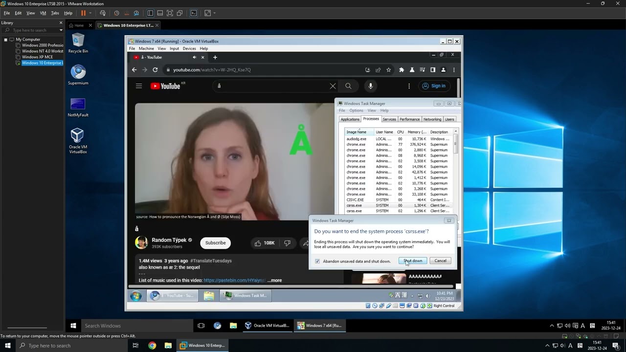 Windows 7 Virtual Machine BSOD Compilation Part 3