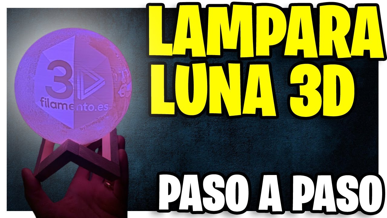 🌘 Lampara luna 3D personalizada. 👉MEGA TUTORIAL PASO A PASO👈