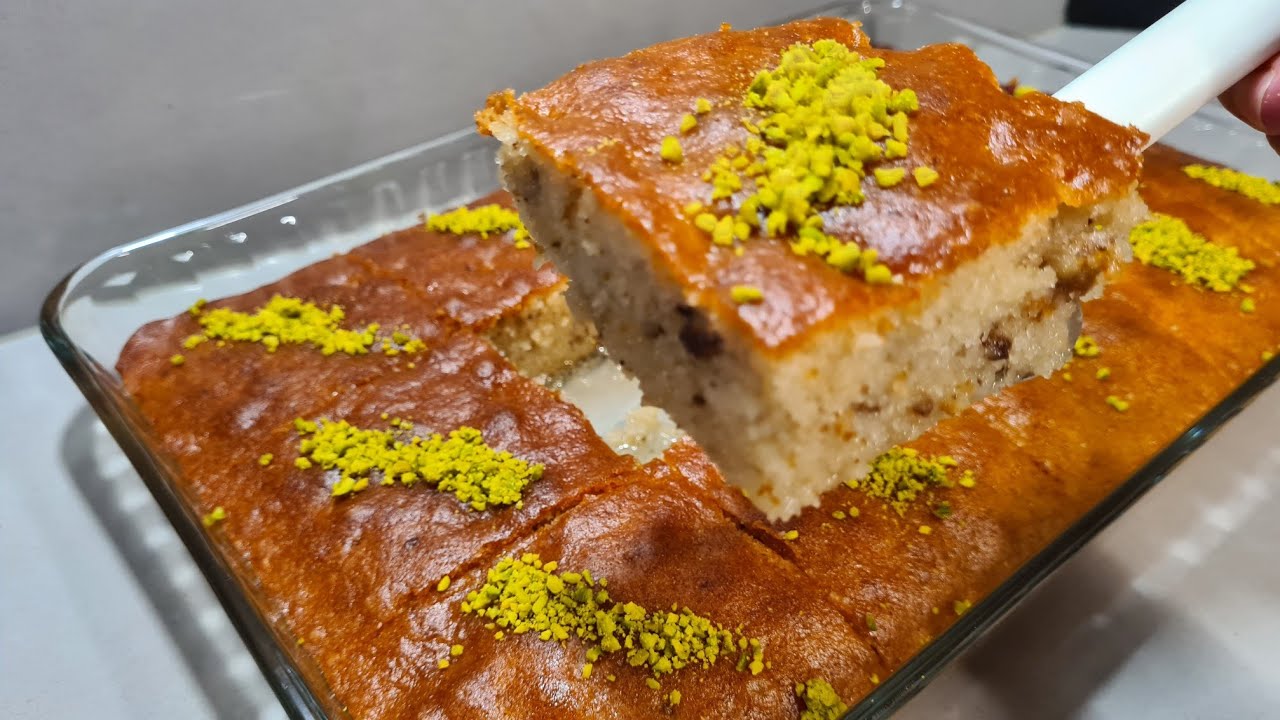 💯Geleneksel Tatlımız Tam Ölçülü Garantili Cevizli Revani Tatlısı Tarifi