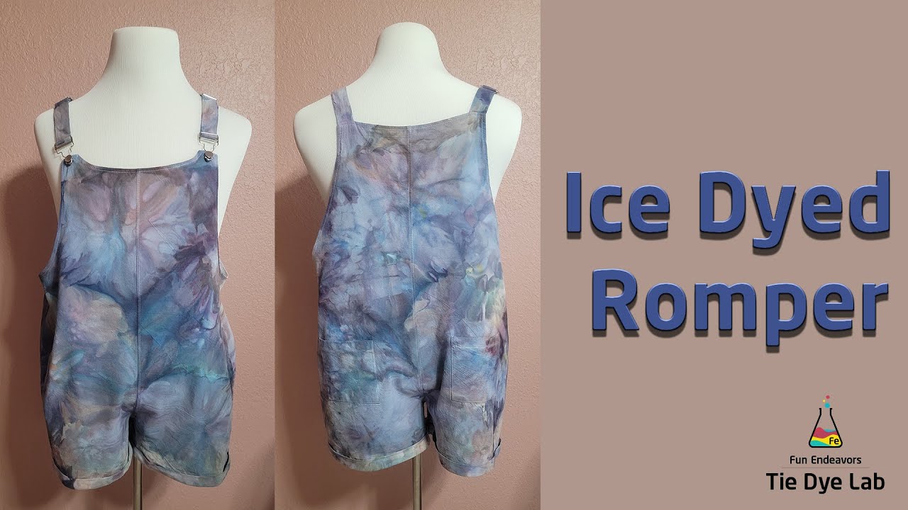 Tie Dye Designs : Ice Dyed Romper [Tall Deep Scrunches]