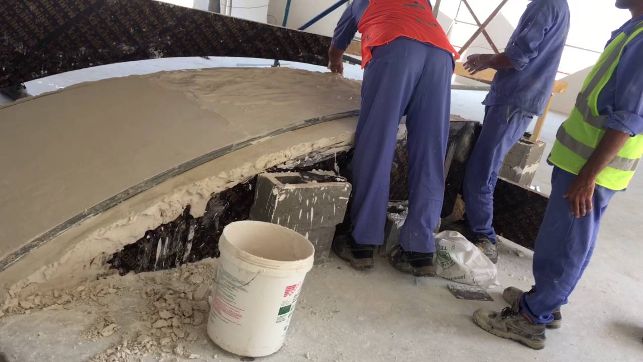 How to make curved ceiling Doom with gypsum powder part 1