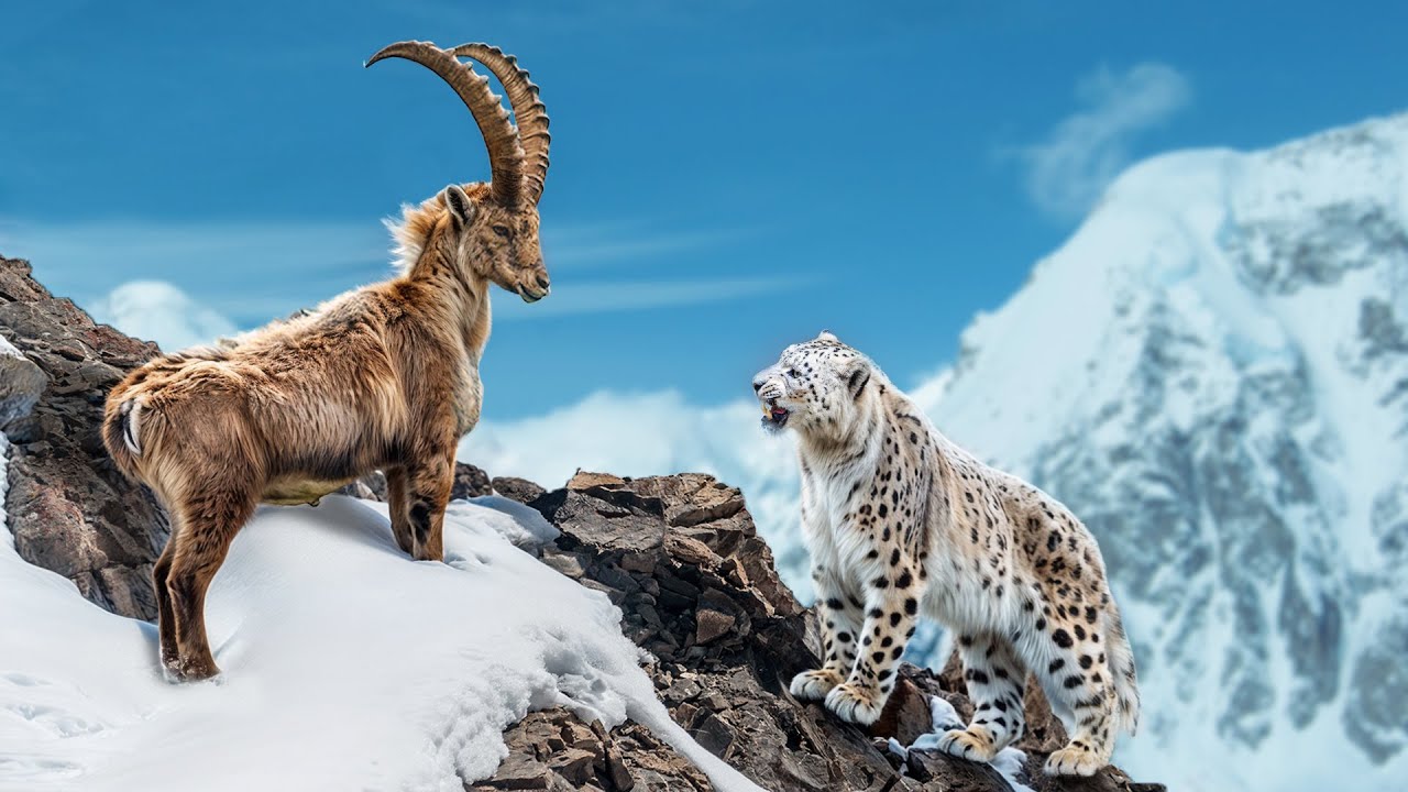 Le Yak Entre En Action... La Panthère Des Neiges Est En État De Choc