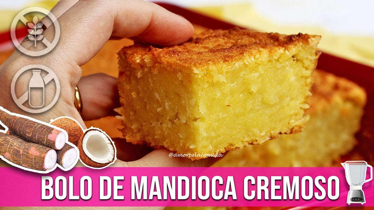 BOLO DE MANDIOCA NO LIQUIDIFICADOR CREMOSO SEM FARINHA