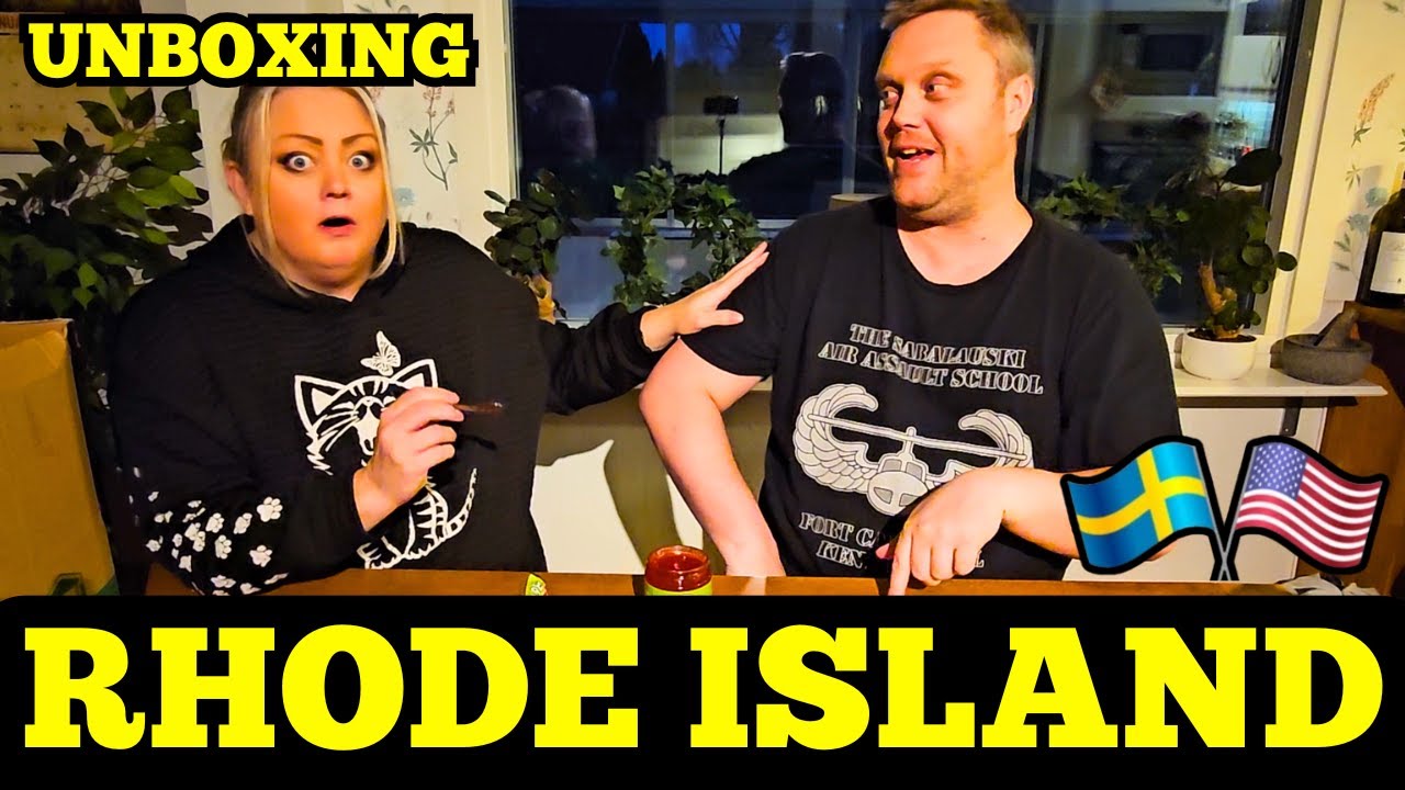 Swedish couple unbox Amazing gifts from Rhode Island!