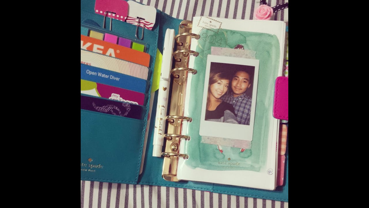 kate spade  planner set up