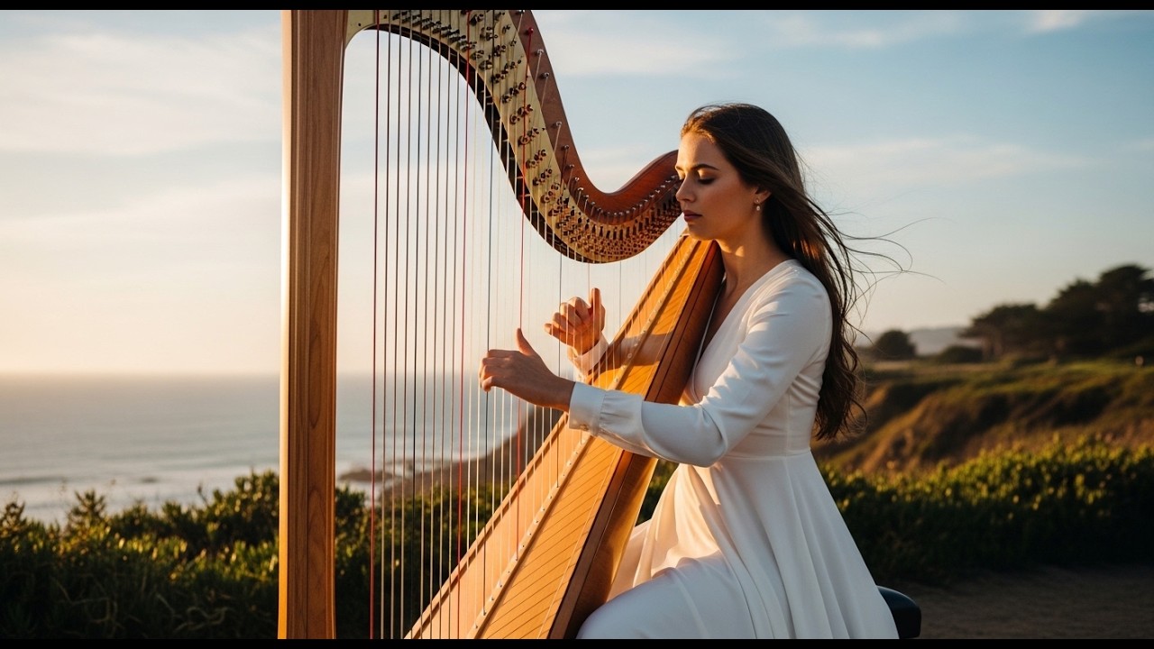 Arpa del Sol Dorado ☀️ Música Serena para Meditar, Dormir y Liberar la Ansiedad