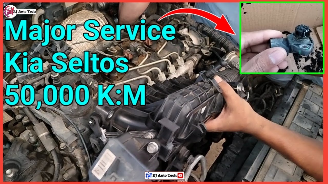 Kia Seltos Diesel major service | Kia Seltos intake manifold and EGR valve cleaning process.