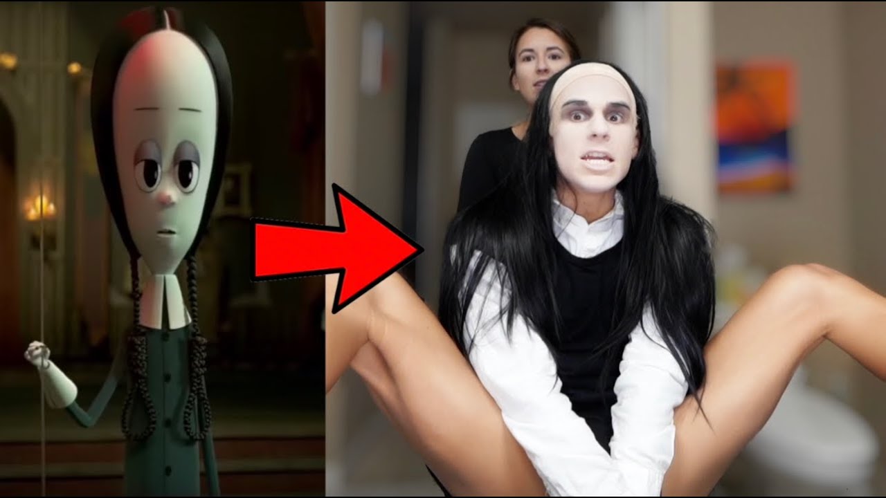 turning into Wednesday Addams (animated version [kinda lol😆])