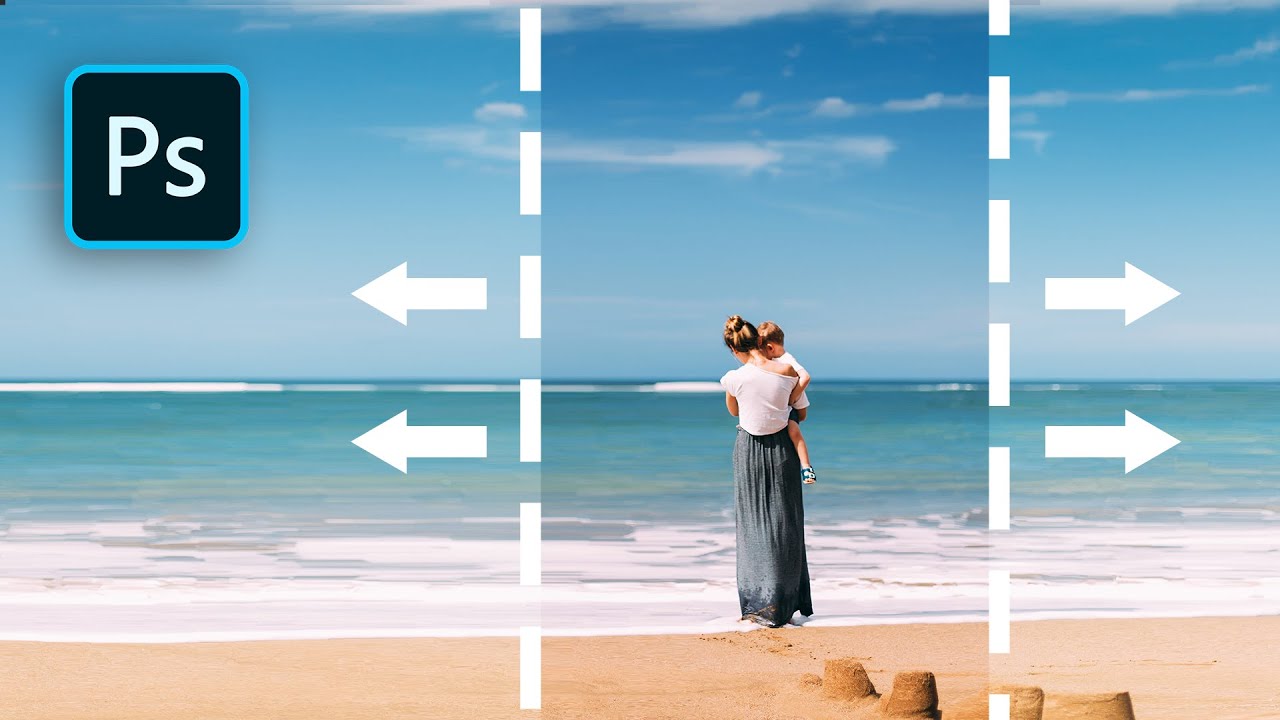 Как расширить фон с помощью Content Aware Scale в Photoshop