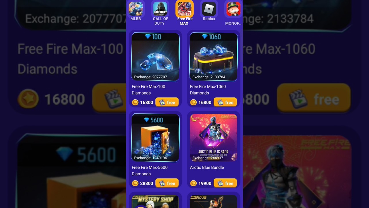 free fire Max free mein diamond 😲😲 //app name play star #freefire #max #free #diamond #free #app