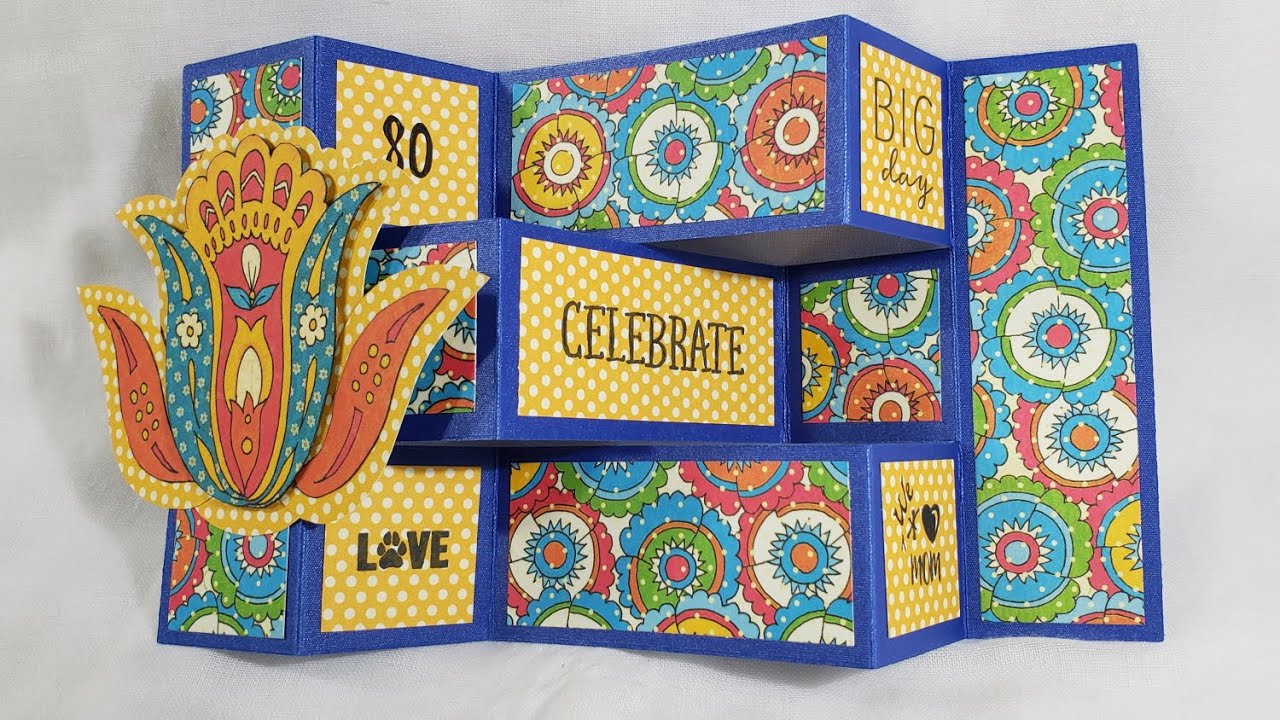 💗 Inlovearts DT Package + How to Make an EASY 3D Pop Up Fun Fold Card | My Mom's 80th Birthday! 🧁