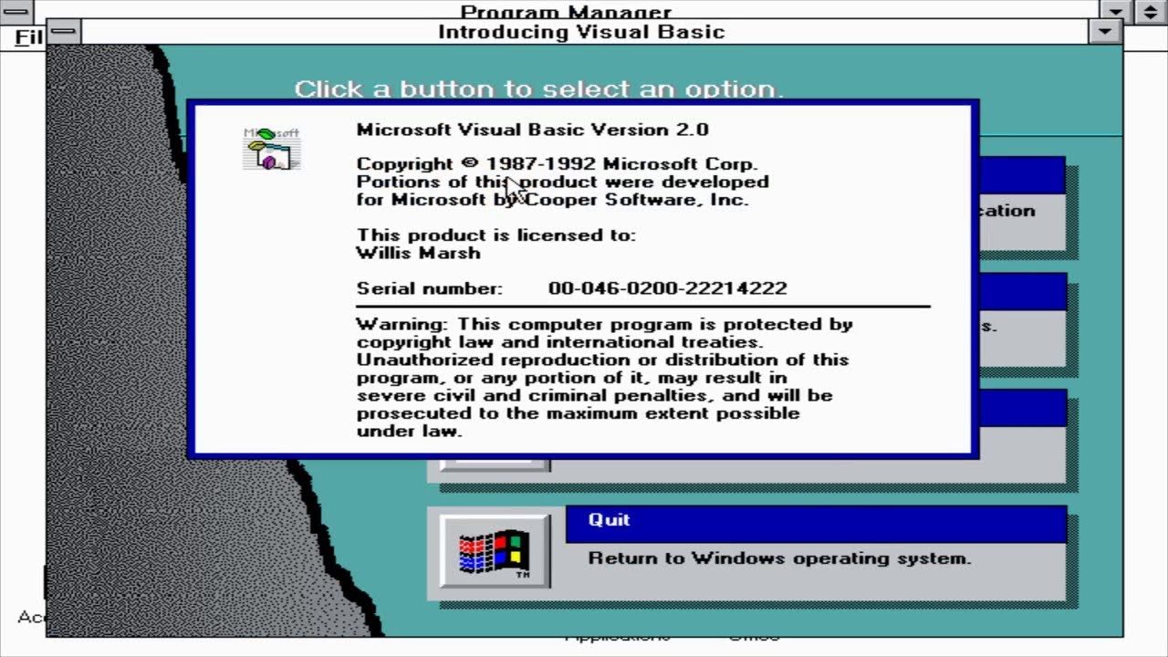 Microsoft Visual Basic 2.0