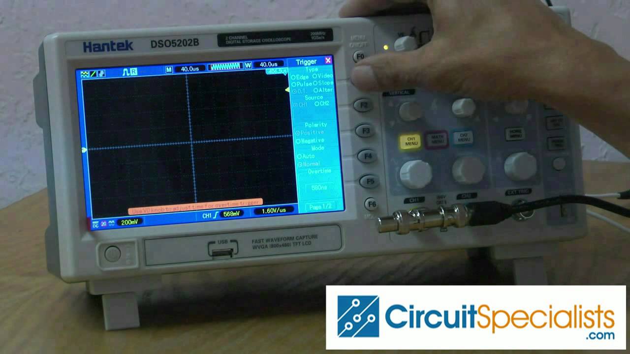 Hantek DSO5000 series digital storage oscilloscope demo