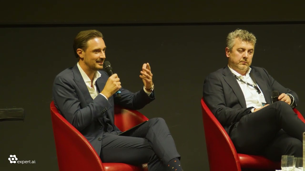 Umberto Pardi, Chief Revenue Officer Expert.ai, e Fabrizio Arbucci, Chief Innovation Officer Dallara