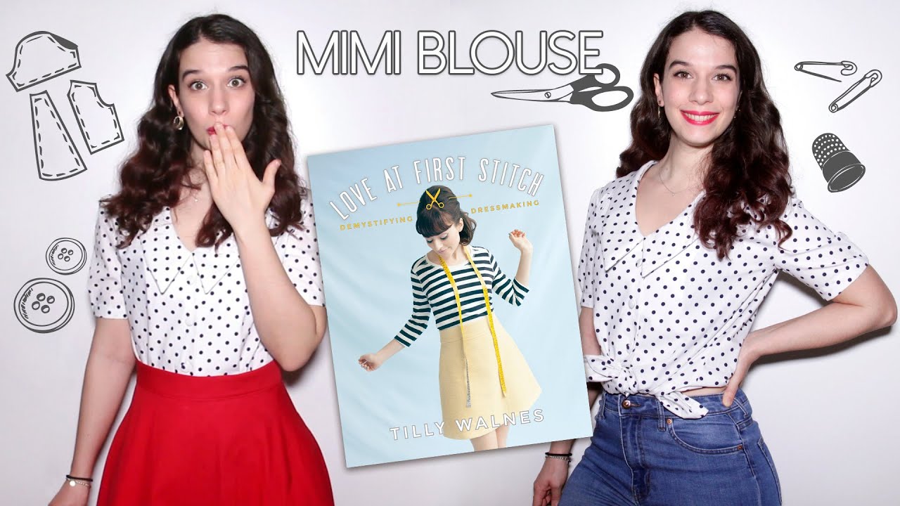 Mimi Blouse | Camicetta vintage con cartamodello Love at First Stitch | Un punto alla volta