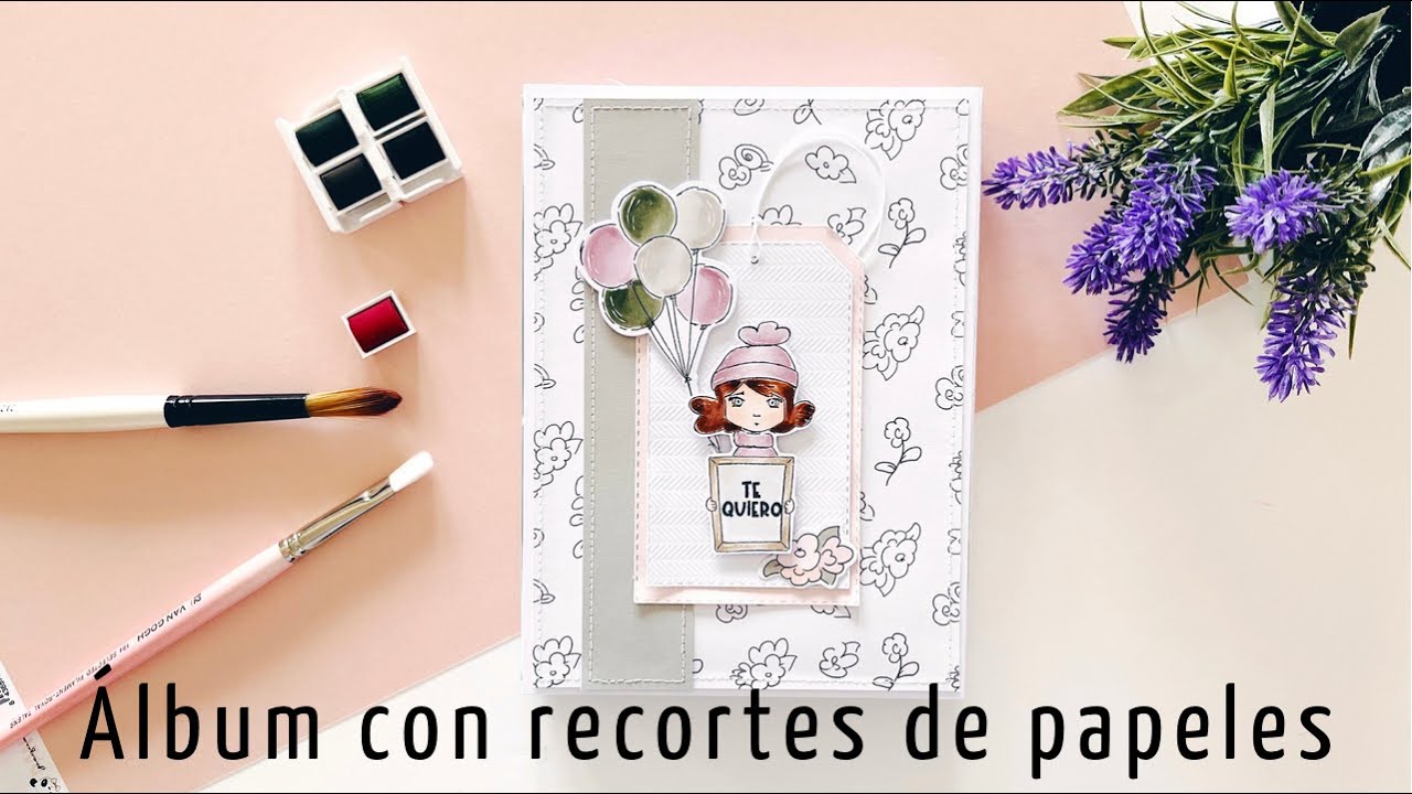 ▶️ TUTORIAL DE SCRAPBOOKING: ÁLBUM con RESTOS de papeles y cartulinas. Fácil y divertido.