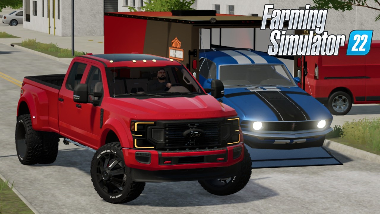 FS22 - TRANSPORTING A CAR with Ford F450 CrewCab  - NEW CAR MOD for Farming Simulator 2022 ROLEPLAY