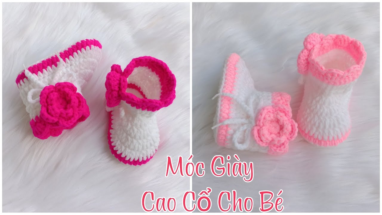 #38 Móc Giày Boot Cho Bé Gái | Móc Giày Cao Cổ Cho Bé | Dương Liễu Handmade