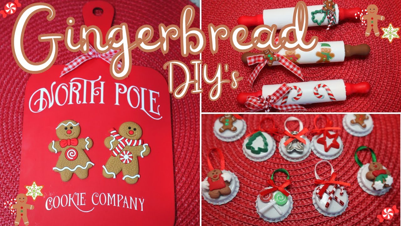 Christmas 2021🎄Gingerbread DIY's: Part 1| Cutting Board, Rolling Pin, Ornaments & More! | DIY Decor